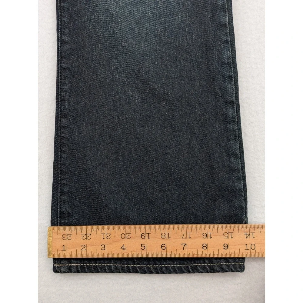 Y2K Unionbay Mens 36x32 Bootcut Jeans Dark Wash Faded Embroidered Pockets